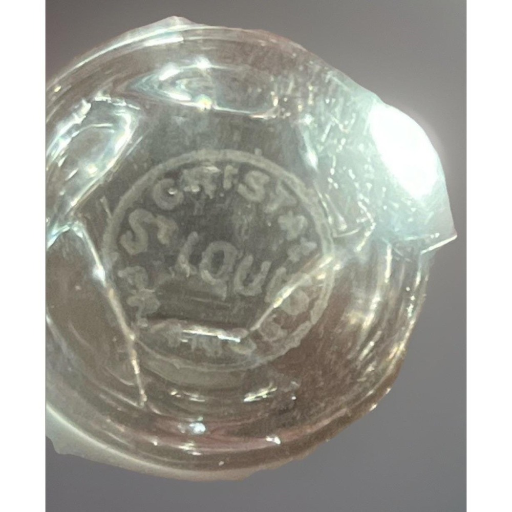 St Louis Cerdagne French Crystal wine water goblet 6 1/4" stem Signed Set of 4 - Picture 14 of 14